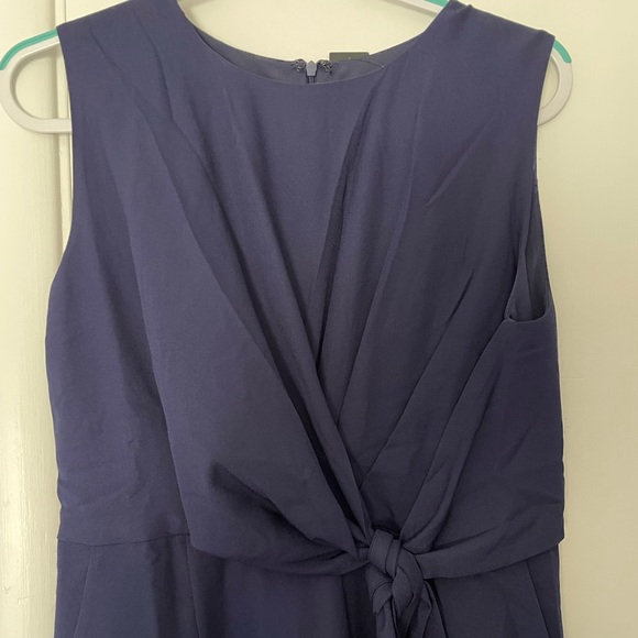 NWT Zealous Love Navy Blue Tie-Front Midi Dress - Picture 3 of 6